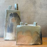 Angular Bottle Vases (Pair) - Wide & Tall