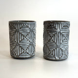 "Straw White" Cups - Carved • May25 • TH1103