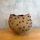 Bronze Stud Ellipsis Vase