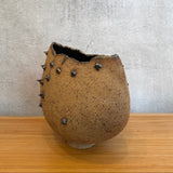 Bronze Stud Ellipsis Vase