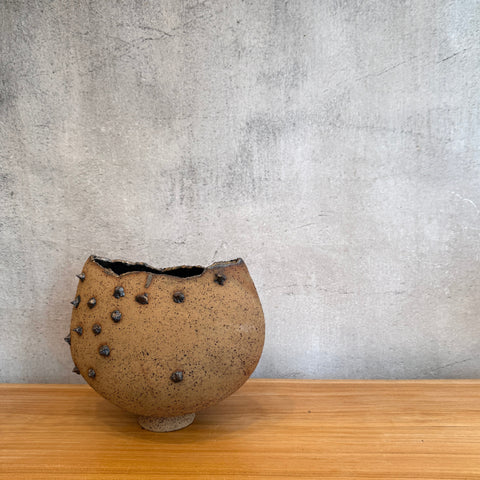Bronze Stud Ellipsis Vase