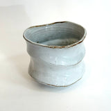 White Chawan (Tea Bowl) - Wave Faceted • May25 • TH1107