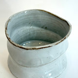 White Chawan (Tea Bowl) - Wave Faceted • May25 • TH1107