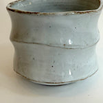 White Chawan (Tea Bowl) - Wave Faceted • May25 • TH1107