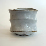 White Chawan (Tea Bowl) - Wave Faceted • May25 • TH1107