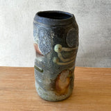 Cylinder Vase - Ash Drip - Medium