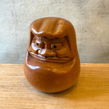 Vintage Wooden "Daruma" Figure - Large