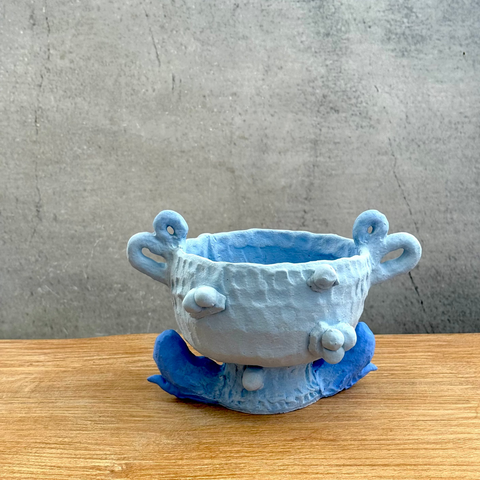"Blue Frog Trophy" - Ceramic Vessel