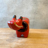 Vintage "Akabeko" Cow - Traditional Japanese "Hariko" Figure