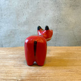 Vintage "Akabeko" Cow - Traditional Japanese "Hariko" Figure