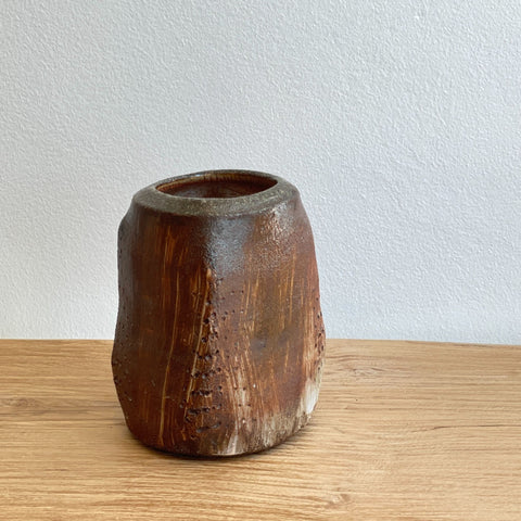 Suvira McDonald - Rounded Wood Fired Vase #1 - 2023
