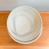 "Snow" Shallow Bowl