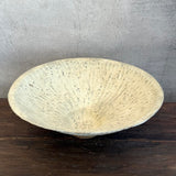 Flower Bowl - Carved - White Speckle - Matte
