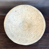 Flower Bowl - Carved - White Speckle - Matte