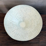 Flower Bowl - Carved - White Speckle - Gloss