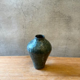 Amphora Vase - Carved - Green Gloss