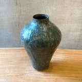 Amphora Vase - Carved - Green Gloss