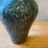Amphora Vase - Carved - Green Gloss