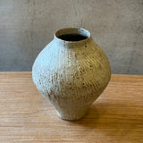 Amphora Vase - Carved - White Matte
