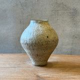 Amphora Vase - Carved - White Matte
