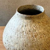 Amphora Vase - Carved - White Matte