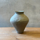 Amphora Vase - Carved - Putty Matte