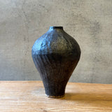 Amphora Vase - Carved - Dark Bronze Matte