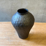 Amphora Vase - Carved - Dark Bronze Matte