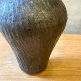 Amphora Vase - Carved - Dark Bronze Matte