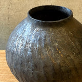 Amphora Vase - Carved - Dark Bronze Matte