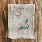 Linen Napkins - Embroidered - Australian Flora & Fauna