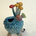 "Dancing Lychee" Vase #01 - Blue