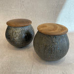 Toru Hatta - Non-Glazed Canisters With Wooden Lid