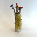 "Corn" Vase #01 - Yellow - Small