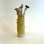 "Corn" Vase #01 - Yellow - Small