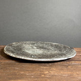 Flat Plate - Black-Fired Wild Porcelain - Medium