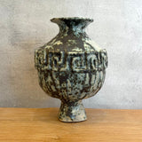 Vase - Urn-Shaped - Key Motif - Green Speckle - Medium • Jun25