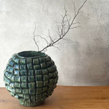 "Loop de Loop" Vase in Olive Green - Large