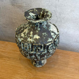 Vase - Urn-Shaped - Key Motif - Green Speckle - Medium • Jun25