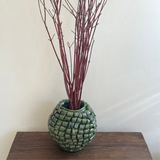 "Loop de Loop" Vase in Olive Green - Large