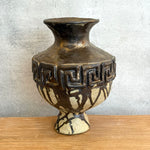 Vase - Urn-Shaped - Key Motif - Bronze Drip - Medium • Jun25