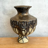 Vase - Urn-Shaped - Key Motif - Bronze Drip - Medium • Jun25