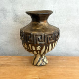 Vase - Urn-Shaped - Key Motif - Bronze Drip - Medium • Jun25