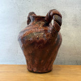 Vase - Urn-Shaped, Coil-Handled - Ruby Speckle - Large