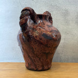 Vase - Urn-Shaped, Coil-Handled - Ruby Speckle - Large