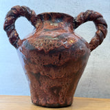Vase - Urn-Shaped, Coil-Handled - Ruby Speckle - Large