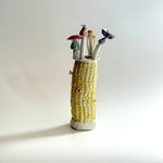 "Corn" Vase #02 - Yellow - Medium