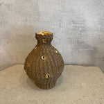 Joseph Turrin - Dark Stoneware Gold Botttle (Small)