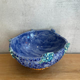 "Blue Flowers" Bowl - Large • Nov24