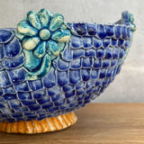 "Blue Flowers" Bowl - Large • Nov24